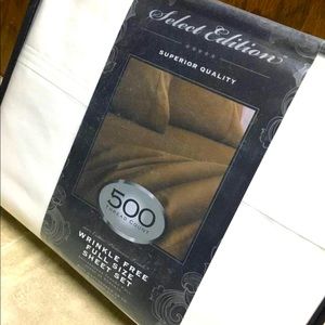 500 thread count full sheet set white